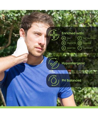 Alcala Deodorizing Body Wipes with Tea Tree - 100% Pure Bamboo, Biodegradable (30 Pack) - Buy Online on GoSupps.com