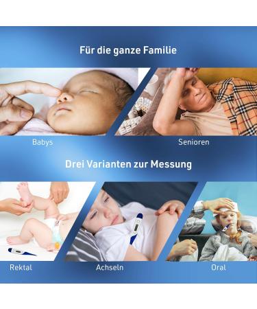 IEA Medical Digital Fever Thermometer - Flexible Accurate & Fast for Babies | Best Fever Thermometer for All Ages - Buy Online on GoSupps.com