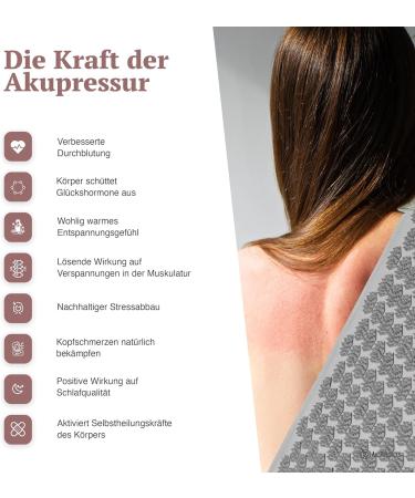 Ab products Akupressurmatte Set - Handmade EU Acupuncture Mat & Pillow with Fascia Ball & eBook - Relaxation & Wellness - Eco-Friendly (Tree Planted) - Buy Online on GoSupps.com