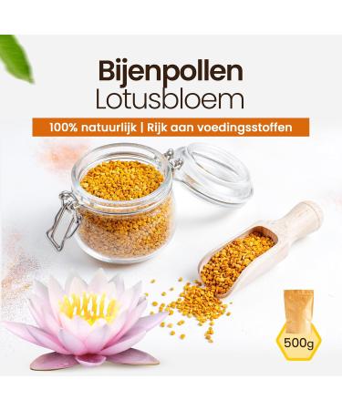 Propolmel 100 Natural Lotus Flower Pollen 500 grams From Residue Free Bees Source of Proteins Amino Acids Lipids Vitamins and Minerals - Buy Online on GoSupps.com