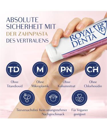 Royal Denta Sensitive Fluoride-Free Remineralizing Toothpaste with Q10 Coenzyme - 130g | Best for Sensitive Teeth & Healthy Smiles - Buy Online on GoSupps.com