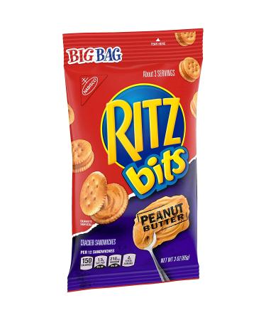 Ritz Bits Peanut Butter Cracker Sandwiches - Big Bag 3oz (Pack of 12), Cheese Flavor - Buy Online on GoSupps.com