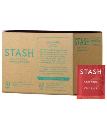 Stash Tea Chai Spice Black Tea, Box of 100 Tea Bags Chai Spice 100 Count (Pack of 1)