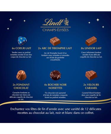 Lindt - Assorted CHAMPS- LYS ES Box - Assorted Milk Chocolates Black and White - Pralines Crispy and Smooth - Ideal for Chr - Buy Online on GoSupps.com