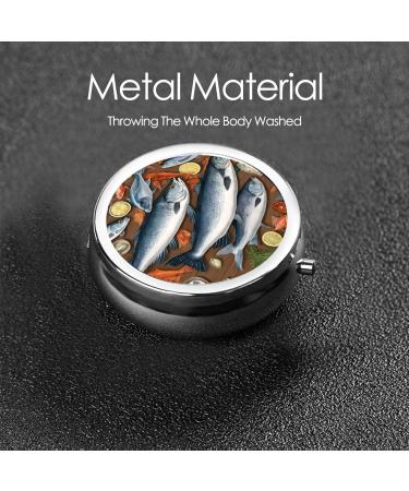 Versatile Round Pill Box - 3 Compartment Mini Organizer for Travel Vitamins & Fishing Bait | Portable Decorative Purse Case - Buy Online on GoSupps.com