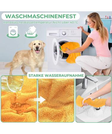 Bibykivn Microfiber Pumpkin Dog Bathrobe Coat - Adjustable Super Absorbent for Small Medium & Large Dogs - XL Yellow - Buy Online on GoSupps.com