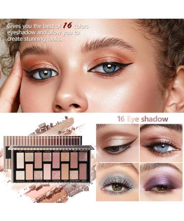 All In One Makeup Kit for Girls | Full Makeup Set for Women | Includes Sponge Eyeshadow Liquid Lipstick Concealer Eyeliner | Perfect Gift | TY-Kit022 - Buy Online on GoSupps.com