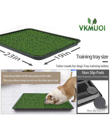 VKMUOI Dog Grass Pad with Tray for Indoor-Outdoor Puppy Potty Training - Buy Online on GoSupps.com