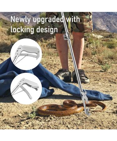 GMStahlei 60" and 47" Snake Tongs Professional All-Aluminum Alloy Snake Tong Reptile Grabber Rattle Snake Catcher Wide Jaw Handling Tool with Lock Snake Bag is Also Included (60") 60 Inches - Buy Online on GoSupps.com