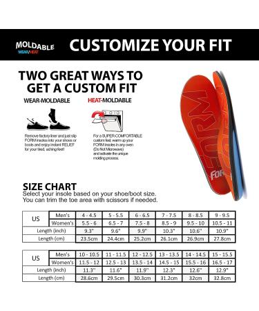 FORM Premium Reinforced Insoles | Orange | Men's Size 10/Women's Size 12 - Buy Online on GoSupps.com