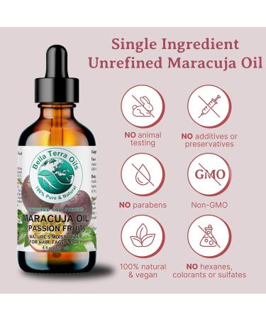 Bella Terra Maracuja Seed Oil 4 oz | Enhance Skin with Vitamin A & Essential Fatty Acids | International Shipping Available - Buy Online on GoSupps.com