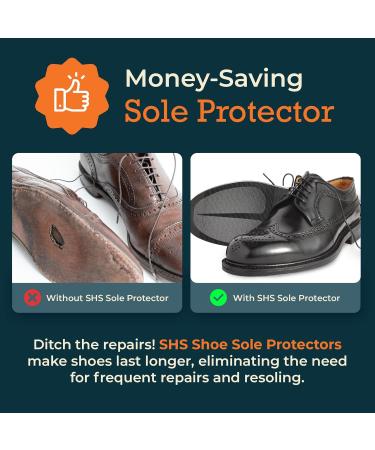 Transparent Sole Protector - Anti-Slip Shoe Grips for Men & Women | Non-Slip Pads Medium US 10-12 (EU 43-46) - Cost-Effective Shoe Sole Protection - Buy Online on GoSupps.com