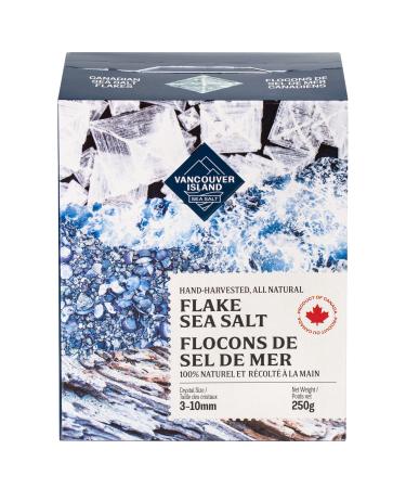 Flaky Sea Salt - 8.8 oz of Large Flake Salt - Hand Harvested on Vancouver Island - Perfect for Seasoning, Baking, Cooking, and Finishing - All Natural Flaked Salt - Buy Online on GoSupps.com