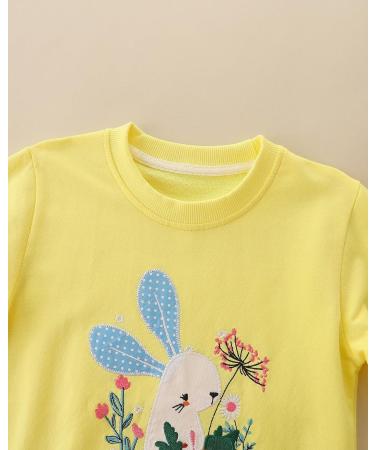 Girls Cotton Sweatshirt with Bunny Design | Long Sleeve Toddler Jumper for Ages 2-3 Years - Buy Online on GoSupps.com