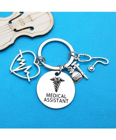 Ximalun Medical Assistant Gifts Medical Assistant Keyring Stethoscope Keyring Syringe Keyring MA Medical Assistant Graduation Gift MA Student Gift Christmas Birthday Gift - Buy Online on GoSupps.com