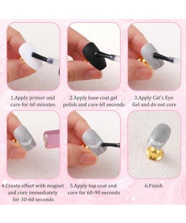 Cat Eye Magnet for Nails Double-head Nail Magnet Pens 4.7inch Nail Magnet Stick for Cat Eye Gel Nail Polish Home DIY Salon Studio Women - Buy Online on GoSupps.com