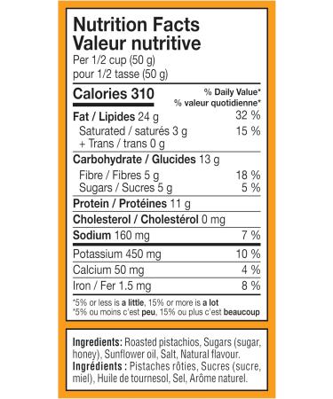 Wonderful Pistachios No Shells Honey Roasted 155 g Resealable Pouch - Buy Online on GoSupps.com