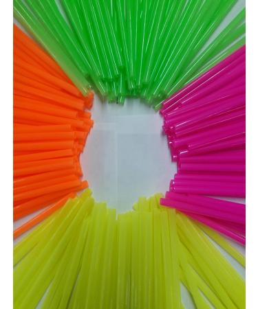 Wow Plastic Disposable Plastic Drinking Straws - 250 count (neon) (Neon). - Buy Online on GoSupps.com