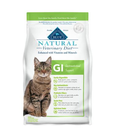Blue Buffalo Natural Veterinary Diet GI Gastrointestinal Support Dry Cat Food and Wet Cat Food, Chicken Dry Cat Food 7 Pound (Pack of 1)