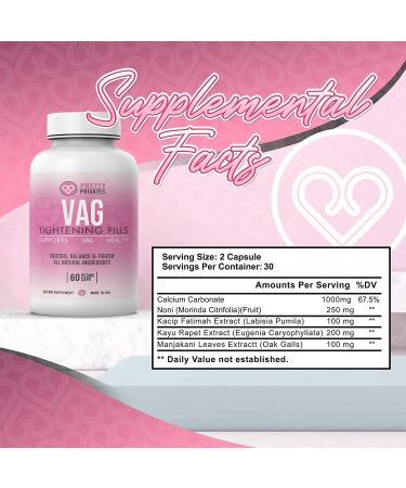 Pretty Privates Vagina Tightening Pills - Tighten, Cleanse, and Increase Lubrication - 60 Capsules - Buy Online on GoSupps.com