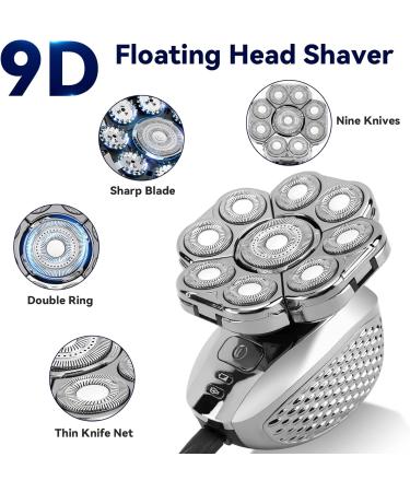 Buy Gaps Razors: 6-in-1 Bald Head & Face Razor for Men | Cestmall 9D Electric Grooming Kit - Wet & Dry Use - Buy Online on GoSupps.com