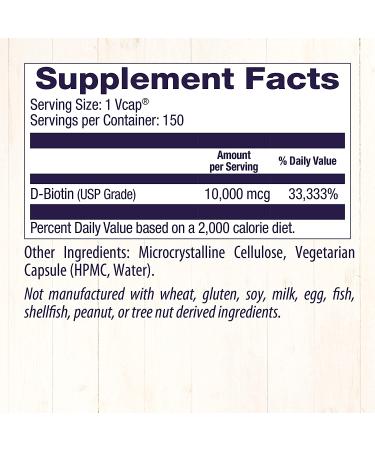 Healthy Origins Biotin 10,000 Mcg Vcaps - 150 Count | Boost Hair, Skin & Nails - Buy Online on GoSupps.com