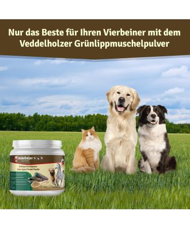 Veddelholzer Natural Green Lip Powder for Dogs - 500g High-Quality Green Lip Mussel Supplement - Buy Online on GoSupps.com