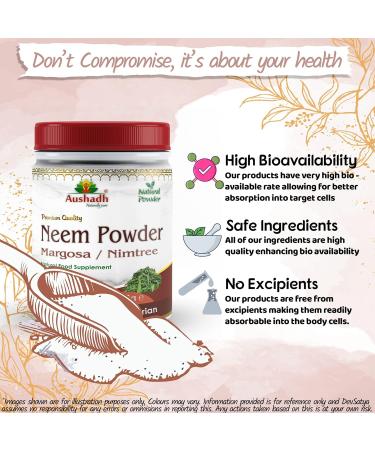 Organic Neem Powder - Natural Margosa for Hair and Skin Care - Buy Online on GoSupps.com