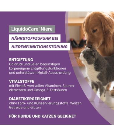 LiquidoCare Kidney for Cats & Dogs | Nutrient Supply for Renal Dysfunction | 180ml Liquid Supplement - Buy Online on GoSupps.com
