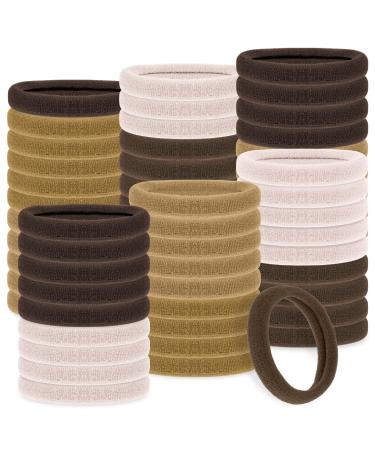 cobee 100 pieces hair ties for women elastic ponytail holders hair ties hair accessories (caramel color 4 mm)