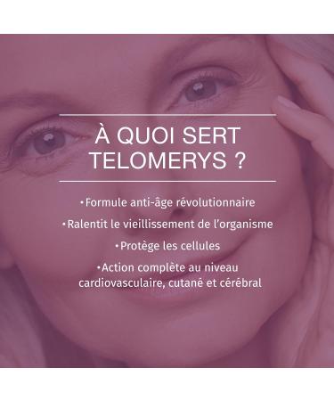 PhytoResearch Telomerys Anti-Aging Food Supplement Vitamins and Plants Vitamin A Vitamin C Vitamin E Astragalus Knotweed - 60 Capsules - 30 Days - Made in France - Buy Online on GoSupps.com