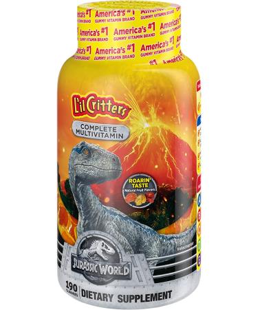 Buy L'il Critters Jurassic World Multivitamin Gummies - 190 Natural Fruit Gummies - Buy Online on GoSupps.com