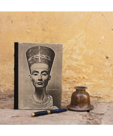DeKulture Head of Nefertiti Daily Planner - 176 Pages (125gsm) Genuine Leather Spine Eco-Friendly Paper - Luxury Gift for Men & Women - Buy Online on GoSupps.com
