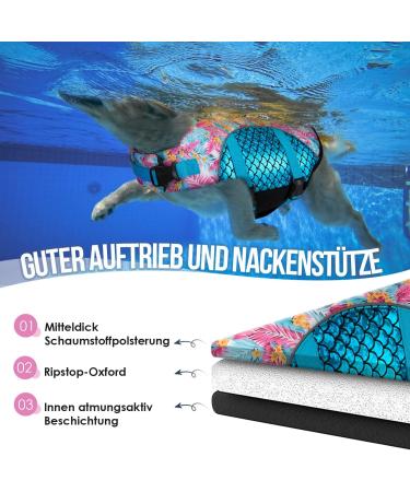 Shop Eyin Shark Shape Dog Swimming Vest | XL Blue - Strong Buoyancy & Adjustable Size for Safe Swimming & Boating - Buy Online on GoSupps.com