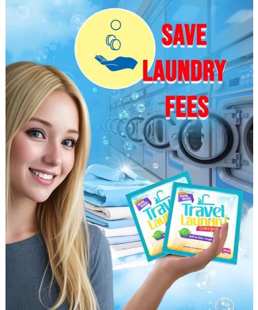 Skywin Travel Laundry Detergent 10 ml - 8 Pack | Effective Travel Soap for Sink Washing | Essential for International Travel - Buy Online on GoSupps.com