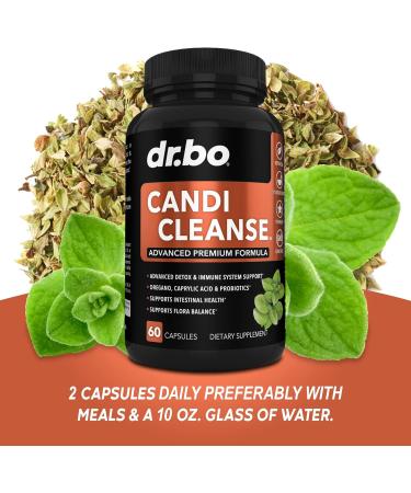 Candida Cleanse Detox for Women & Men - Organic Oregano Oil Drops Caprylic Acid Black Walnut Wormwood Candi Support Capsules Supplement - Natural Oral Anti Overgrowth Gut Balance Flora Complex Pills - Buy Online on GoSupps.com