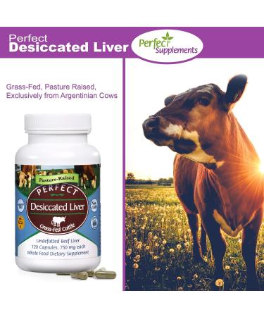 Perfect Supplements Perfect Desiccated Liver 120 Capsules Undefatted Beef Liver Natural Source of Protein Iron Vitamins A & B 2 Pack 2 Count (Pack of 120) - Buy Online on GoSupps.com