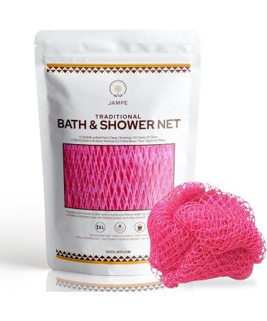Premium Blue African Bath Sponge - Long Exfoliating Body Scrubber & Back Scrubber for Daily Use - Buy Online on GoSupps.com