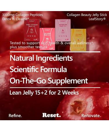 LeafStory Collagen Reset Jelly Supplement 15+2 Sticks Support Gut & Digestive Health - Buy Online on GoSupps.com