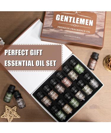 Buy SALUBRITO Gentlemen Fragrance Oils Set - Strong Scented Wood Essential Oils for Diffuser Candle & Soap Making | Sandalwood Frankincense & More - International Shipping - Buy Online on GoSupps.com
