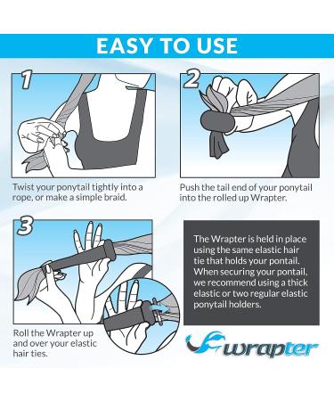 Wrapter Sports & Motorcycle Ponytail Wrap - Black - Buy Online on GoSupps.com