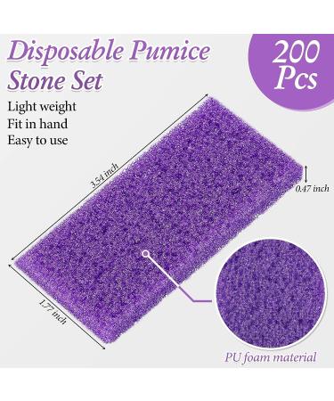 200 Pcs Disposable Pumice Stone for Feet - Pedicure Scrubber Exfoliator Sponge for Callus Remover - Buy Online on GoSupps.com