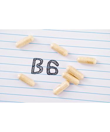 SynBio Premium Vitamin B6 100mg Capsules - Vegan Pyridoxine for Hormonal Balance & Energy | Reduces Fatigue | Promotes Red Blood Cell Formation | Made in UK - Buy Online on GoSupps.com