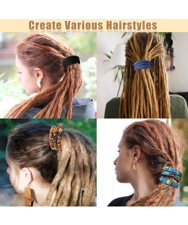 Spiral Lock Hair Tie Set - Colorful Dreadlock Bands for Women Men with Thick Curly Hair - Buy Online on GoSupps.com