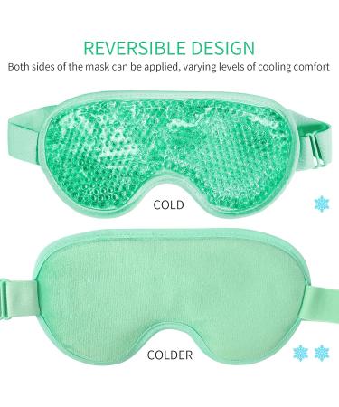 Silk Sleep Mask in Black with Cooling Gel Eye Mask - Natural and Soothing - Buy Online on GoSupps.com