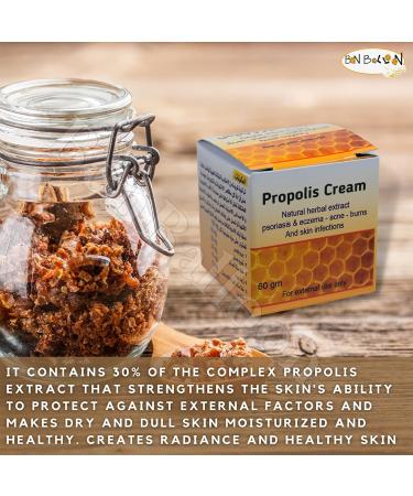 Bee Propolis Herbal Cream with Bee Wax & Aloe Vera - Natural Soothing Skin Care for Body, Face, and Hands (2.11 oz / 60 gm) - Buy Online on GoSupps.com