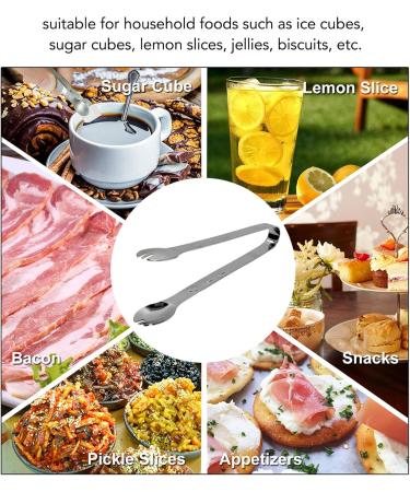 Premium Stainless Steel Long Kitchen Tweezers - Versatile Precision Toothed Tips for Cooking - Buy Online on GoSupps.com