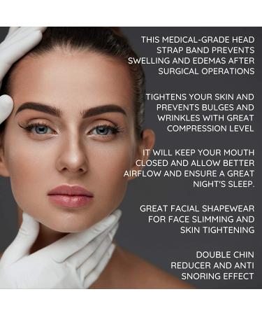 Post Surgery Neck Chin Compression Garment Wrap Bandage for Women - Face Slimmer Jowl Tightening - Neck Coverage Chin Lifting Strap (M) - Buy Online on GoSupps.com