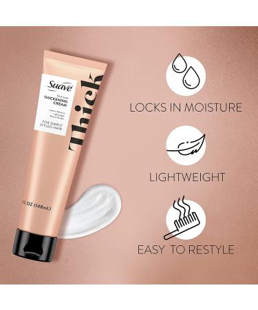 Suave Simply Styled Thickening Hair Cream - Heat Protectant for Hair Styling - 5 Oz (Pack of 2) - Buy Online on GoSupps.com