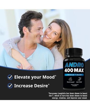 Andro400 T Booster Supplement (3 Pack AndroMax) AndroMax 60 Count (Pack of 1) - Buy Online on GoSupps.com